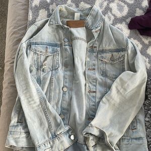 &Denim distressed jacket
